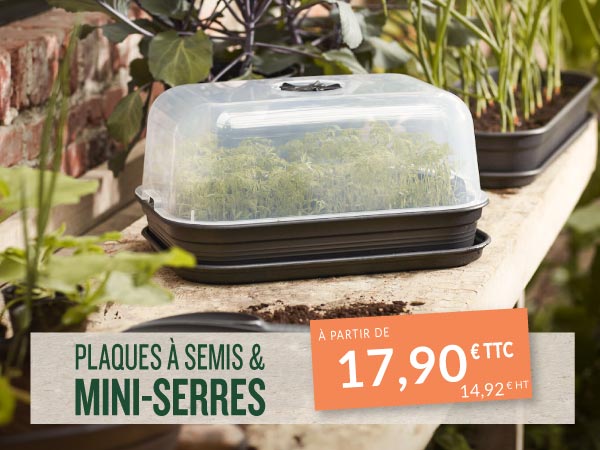 France Serres - Le temps des semis : Mini-serres et kits de germination Germie