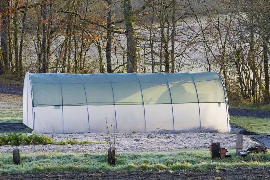 Enlever le voile d'ombrage en hiver