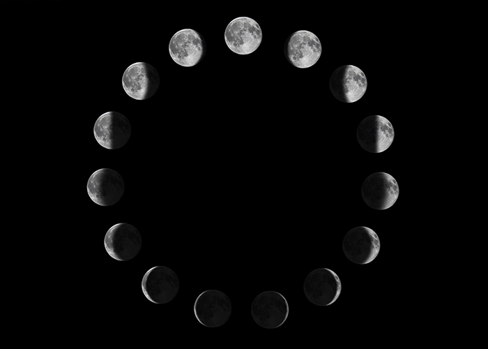 Trajectoires et phases de la lune : trajectoires ascendante, descendante et phases croissante et décroissante