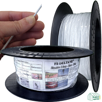 Fil Deltane pour bien tendre la bâche de votre serre, éviter les frottements et la formation de poches d'eau Fil Deltane pour bien tendre la bâche de votre serre, éviter les frottements et la formation de poches d'eau