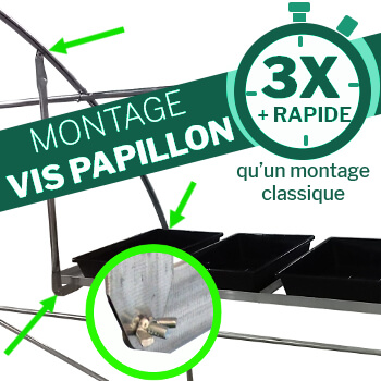 Le montage de notre étagère suspendue est simple et rapide grâce aux vis papillon