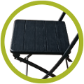 Assise de chaise pliante noire imitation bois de haute qualité et grande résistance Assise de chaise pliante noire imitation bois de haute qualité et grande résistance