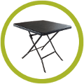 Notre table pliante carrée noire imitation bois ne nécessite aucun outil pour le montage Notre table pliante carrée noire imitation bois ne nécessite aucun outil pour le montage