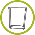Un chariot de transport, pratique et maniable pour ranger et transporterjusqu’à 20 tables ! Un chariot de transport, pratique et maniable pour ranger et transporter jusqu’à 20 tables !
