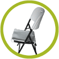 Un dossier et une assise ergonomique Assise et dossier ergonomiques de la chaise pliante