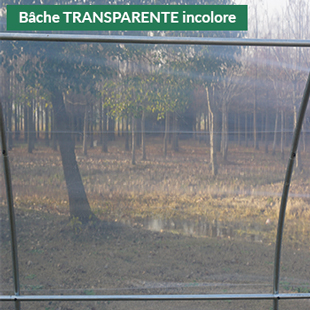 bâche de serre transparente incolore