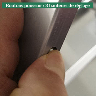 bouton poussoir pour hauteur