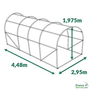 serre tunnel pas chère 13,5m2