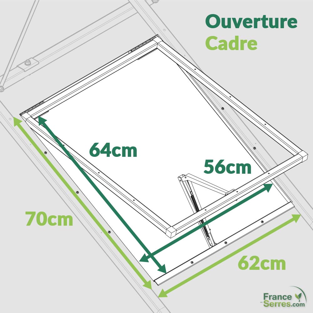 Dimensions lucarne pour serre polycarbonate