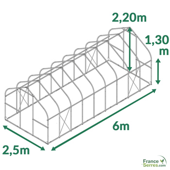 serre polycarbonate premium d'environ 15m2