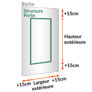 bâche pour porte de serre