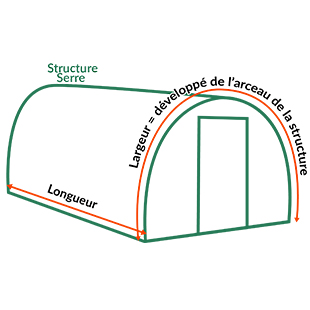 bâche pour serre avec ourlet