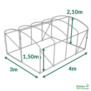 serre tunnel d'environ 12m2