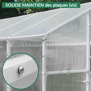 maintien des plaques polycarbonate avec des vis