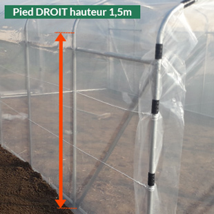 pied droit de hauteur 1,5m