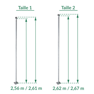 plan de la chandelle de renfort pour serre tunnel professionnelle à double portes