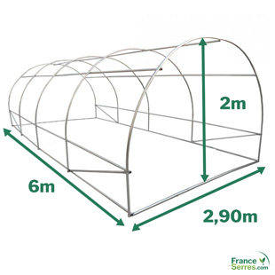 serre tunnel potager d'environ 18m2