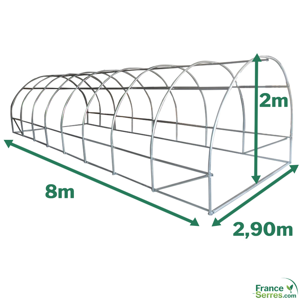 serre tunnel horticole d'environ 24m2