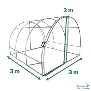 bâche de remplacement pour serre tunnel d'environ 9m2