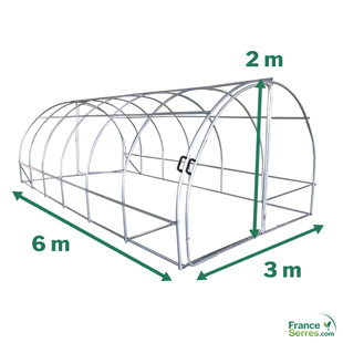 serre tunnel d'environ 18m2