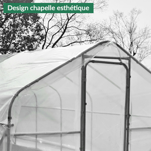 deux portes de serre, une par pignon