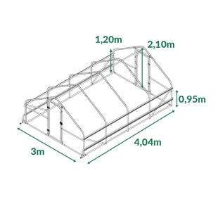 serre tunnel chapelle d'environ 12m2