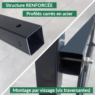 structure de serre polycarbonate renforcée