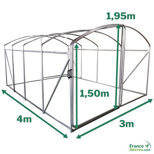 Kit de bâches pour tunnel SERSDO32-12_TR de 12m²