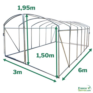 Kit de bâches pour tunnel SERSDO32-18_TR de 18m²