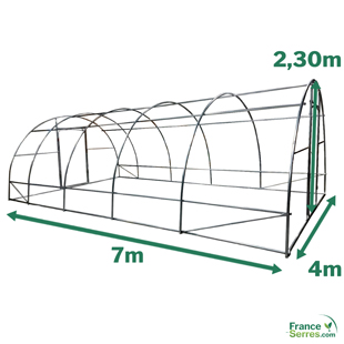 serre tunnel horticole de 28m2