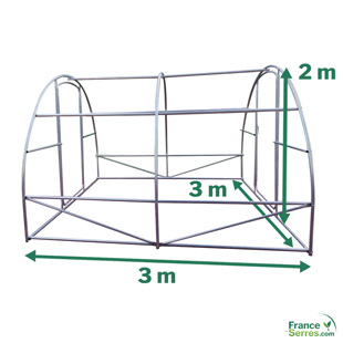 Kit de bâches pour tunnel SERSP32-9 d'environ 9m2