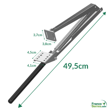 Dimensions ouverture automatique de lucarne de serre