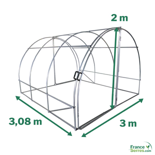 Kit de bâches pour tunnel SERBTU25-9_TR de 9m²