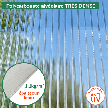 Panneau alvéolaire de serre polycarbonate demi-lune