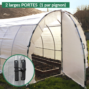 Serre de 12m² tunnel en acier pour jardin – ToutPositif