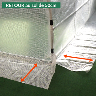 retour au sol de 50cm