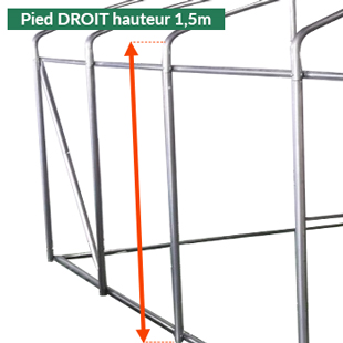 pied droit de hauteur 1,5m