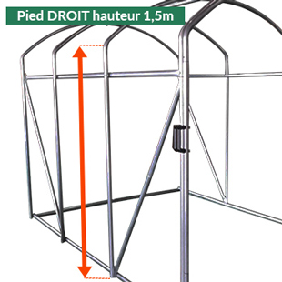 pied droit de hauteur 1,5m