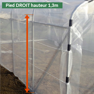 serre tunnel 1,30m de pied droite