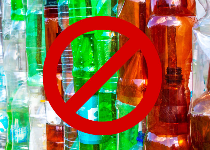 serre en bouteilles colorées