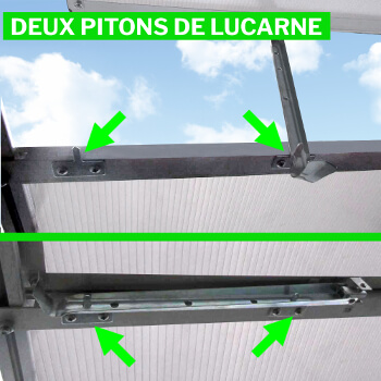 2 pitons pour faciliter le rangement de la crémaillère 2 pitons pour faciliter le rangement de la crémaillère