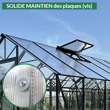 maintien des plaques polycarbonate par vis
