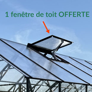 fenetre de toit offerte avec l'achat d'une serre 