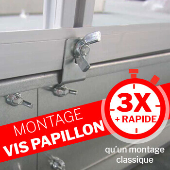 Montage rapide de la serre avec vis papillon