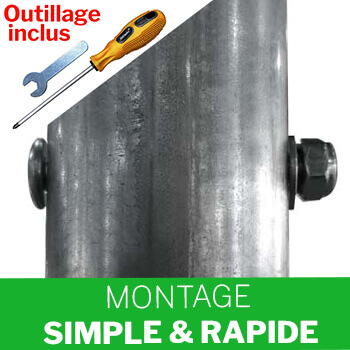 Tous les outils nécessaires sont fournis pour un montage SIMPLE ET RAPIDE Tous les outils nécessaires sont fournis pour un montage SIMPLE ET RAPIDE