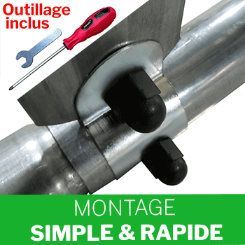 Tous les outils nécessaires sont fournis pour un montage SIMPLE ET RAPIDE Tous les outils nécessaires sont fournis pour un montage SIMPLE ET RAPIDE