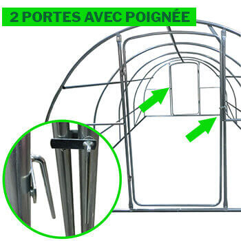 2 portes sur chanières avec une grande poignée 2 portes sur chanières avec une grande poignée