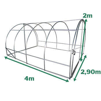 taille de la serre potagère 12m2 dimension de la serre tunnel 12m2