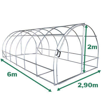 taille de la serre potagère 18m2 dimension de la serre tunnel 18m2