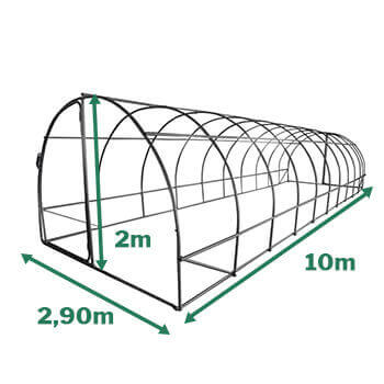 taille de la serre potagère 30m2 dimension de la serre tunnel 30m2